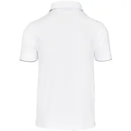 Mens Delta Golf Shirt White Back